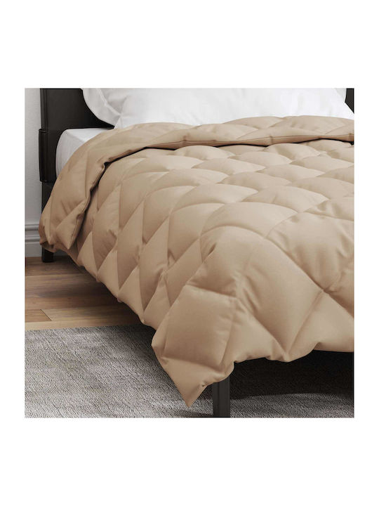 vidaXL Bettbezug Einzelbett 155x220 Taupe