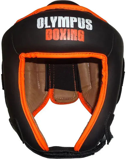Olympus Sport Pulse Matt Boxing Helmet Adult Open Face Synthetic Leather Black