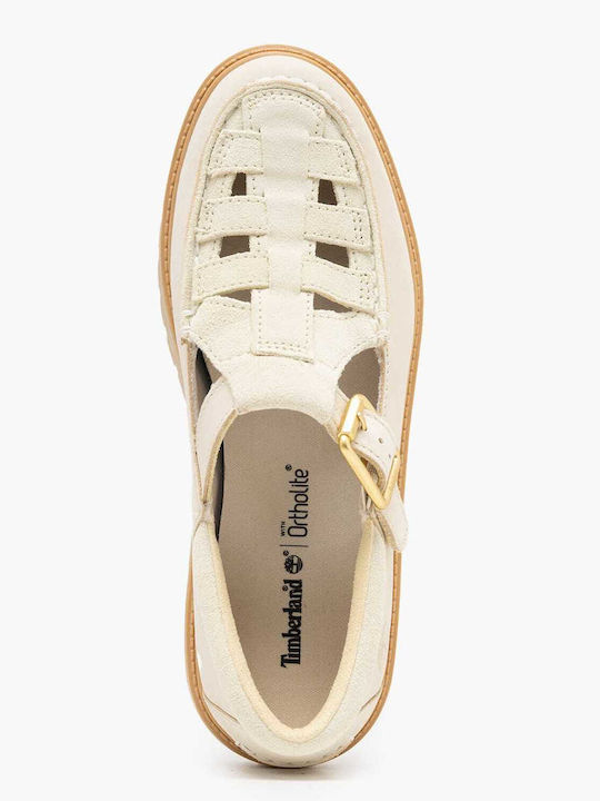 Δερμάτινα Γυναικεία Loafers σε Μπεζ Χρώμα