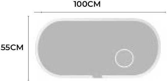 Imex INDI027/100 Καθρέπτης Led από Πλαστικό 100x55cm Imex INDI027/100 Καθρέπτης Led από Πλαστικό 100x55cm