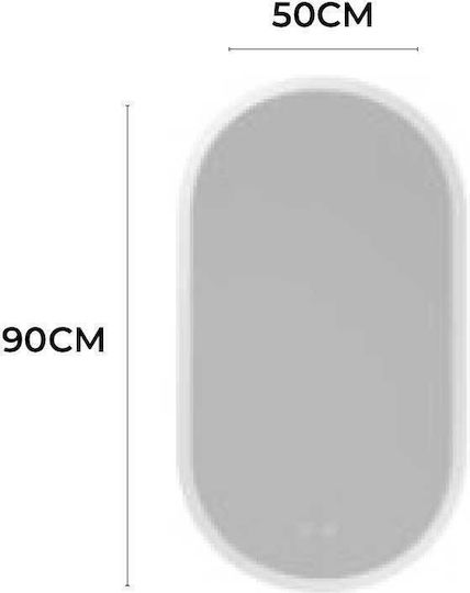 Imex CANA030/90 Καθρέπτης Led από Πλαστικό 50x90cm Imex CANA030/90 Καθρέπτης Led από Πλαστικό 50x90cm