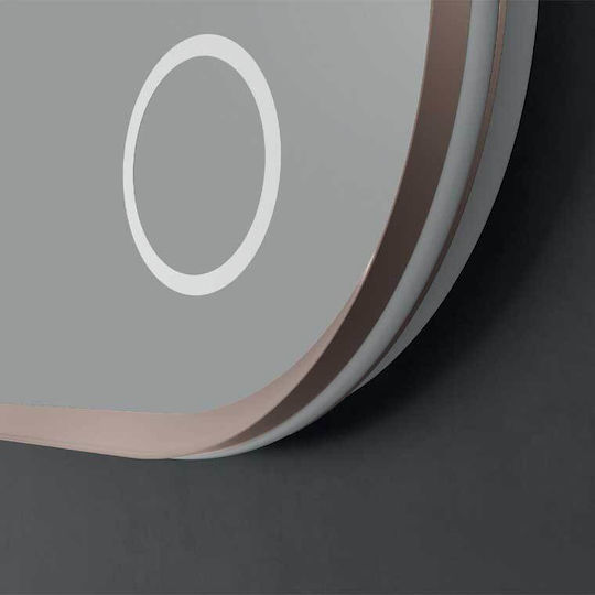 Imex Οβάλ Καθρέπτης Μπάνιου Led 120x60cm Καφέ
