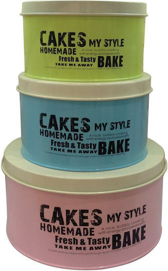 keleman Set of 3 General Use Food Jars with Metallic Lid 3 Pieces