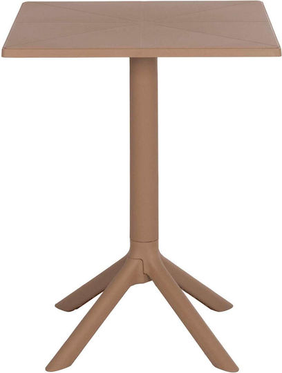 Tisch für kleine Außenbereiche Stabil Cappuccino 60.5x60.5cm