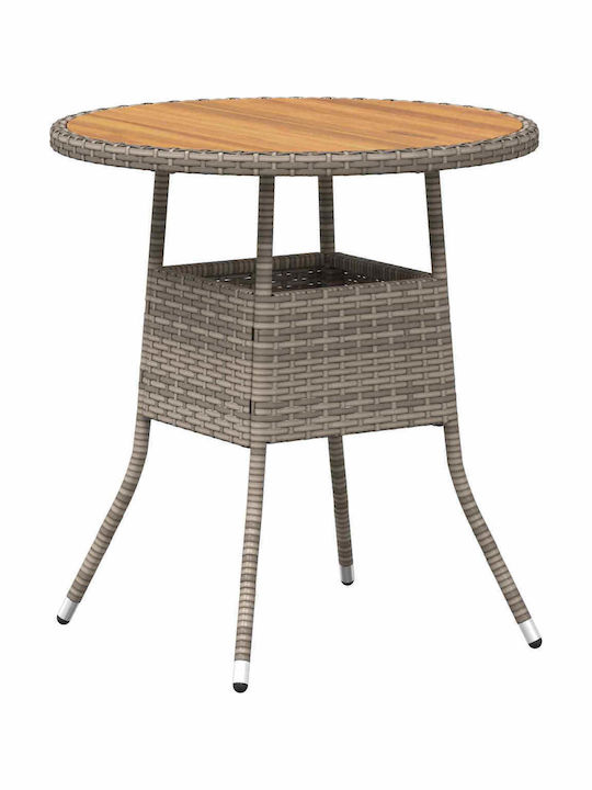 Masă Pentru Spații Mici Exterioare Gri 70x70x73cm