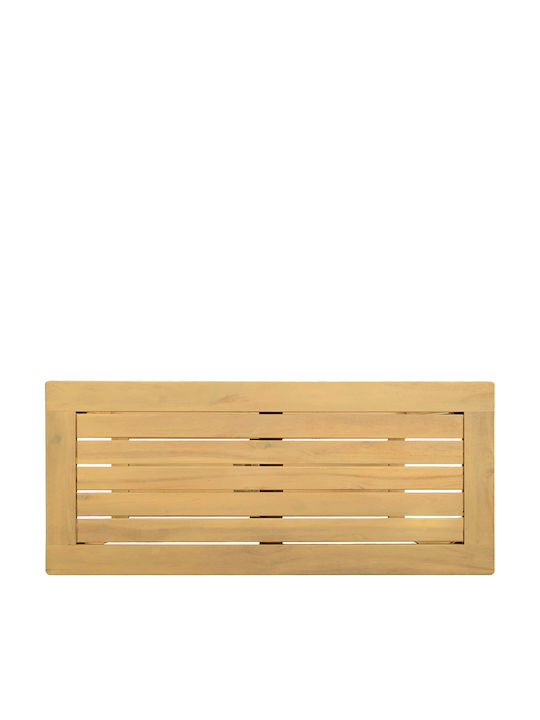 Sitting Room Table for Small Outdoor Spaces Made of Acacia Open Acacia 80x35x75cm