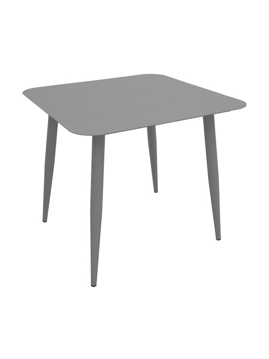 Living Room Table for Small Outdoor Spaces Aluminum Vista Anthracite 80x80x72cm