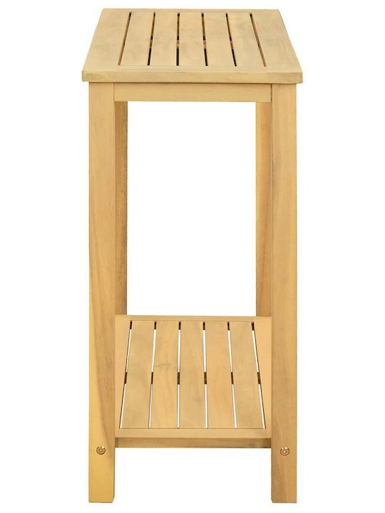 Sitting Room Table for Small Outdoor Spaces Made of Acacia Open Acacia 80x35x75cm