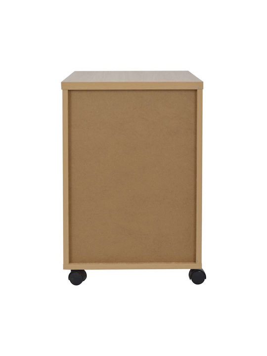 Schublade Büro mit Rollen & Schloss Beech 40x40x55cm