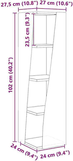 vidaXL Office Storage Cabinet Wooden White 27.5x27x102cm