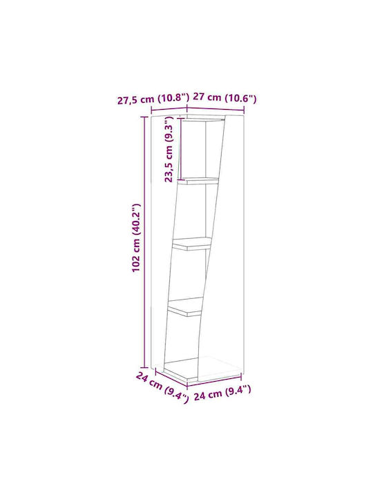 Office Storage Chipboard Cabinet White L27.5xW27xH102cm