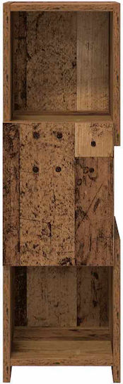 Büroaufbewahrungsschublade und -schrank Holzweiß 25,5x25x80cm