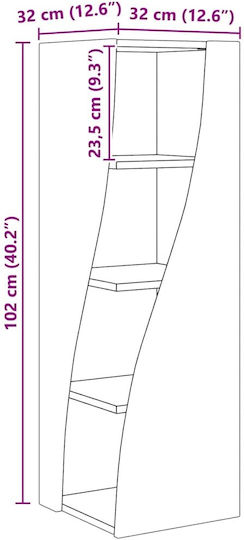 Büroaufbewahrungsschublade und -schrank Holzweiß 32x32x102cm