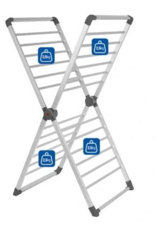 N'Oveen Folding Electric Floor Clothes Drying Rack Made of Aluminum