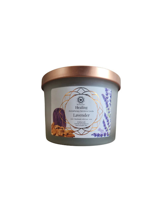 Green Tree Candle Company Aromatic Soy Candle in Jar with Lavender Scent 256g
