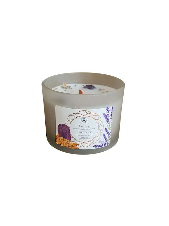 Green Tree Candle Company Aromatic Soy Candle in Jar with Lavender Scent 256g