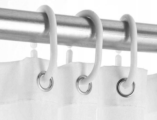 Douceur d'Intérieur Marbre Shower Curtain 180x200cm White