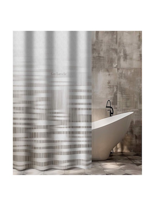 Guy Laroche Cuba Shower Curtain 240x185cm Grey