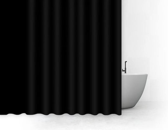 F-V Khol Κουρτίνα Μπάνιου Υφασμάτινη 180x200cm Μαύρη