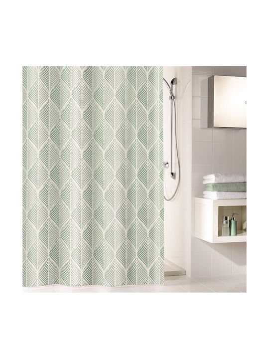 Kleine Wolke Leaf Fabric Shower Curtain 180x200cm Green