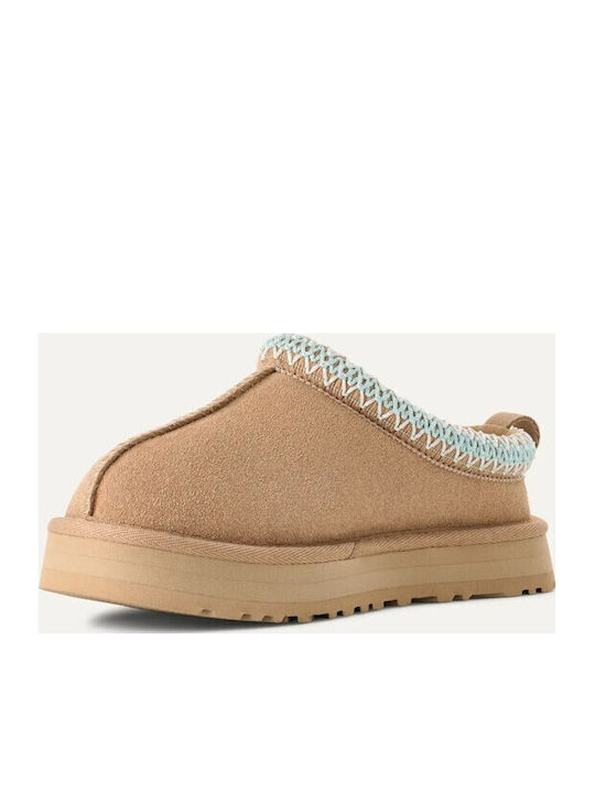 Tazz Slipper Winter Women's Slippers with Fur Beige