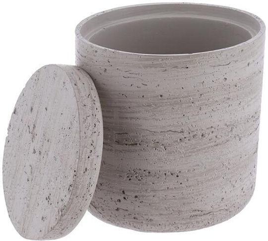 Cotton Holder Concrete Gray