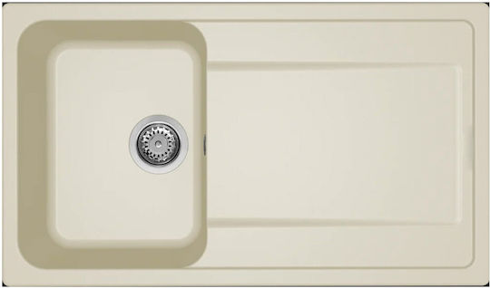 Elleci Life 400 LG240062 Drop-In Мивка от Синтетичен Гранит Ш86xД50см Bianco Antico