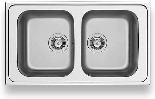 Maidtec Fedra 2B 107162501 Drop-In Мивка Inox Сатен Ш86xД50см Сребрист