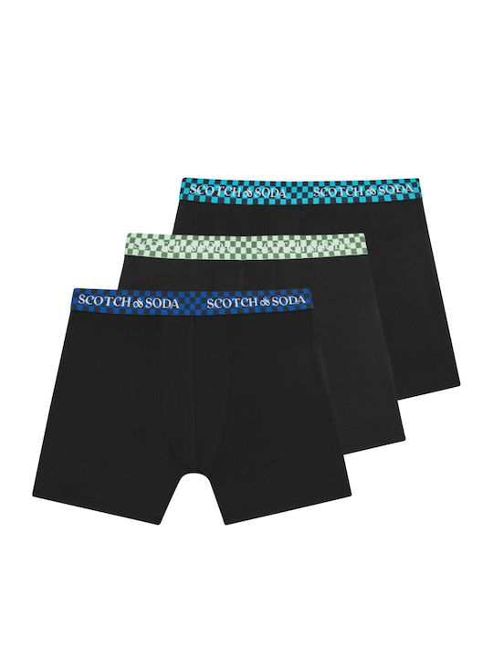 Men's Boxers Black Checked 3Pack