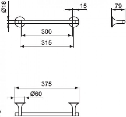 Πετσετοκρεμάστρα Ideal Standard La Dolce Vita T5512a2 Χρυσό Βουρτσισμένο Ματ
