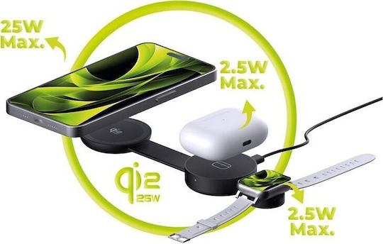 Mobile Origin Ασύρματος Φορτιστής Qi2 25W Μαύρος (MO-PW34-BLK)