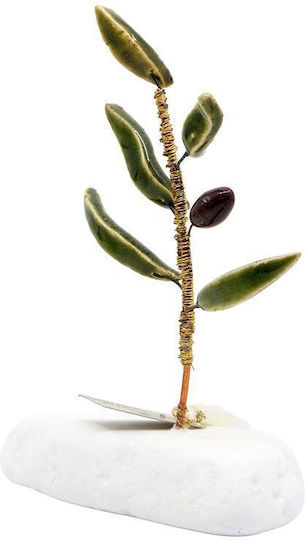 Rozos Ceramics Διακοσμητική Ελιά από Κεραμικό Υλικό 6x12cm