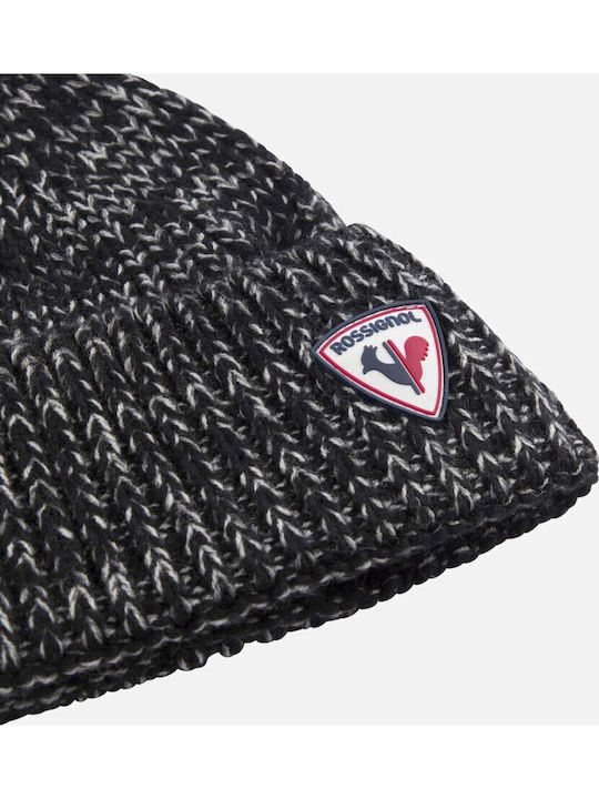 Beanie Căciulă Pentru Bărbați Tricotată În Culoare Neagră