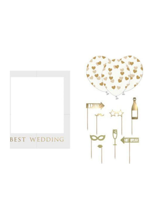 Σετ Photo Booth Γάμο "best Wedding"