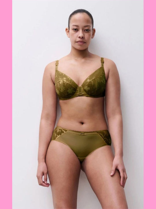 Green Bra Without Padding With Underwire