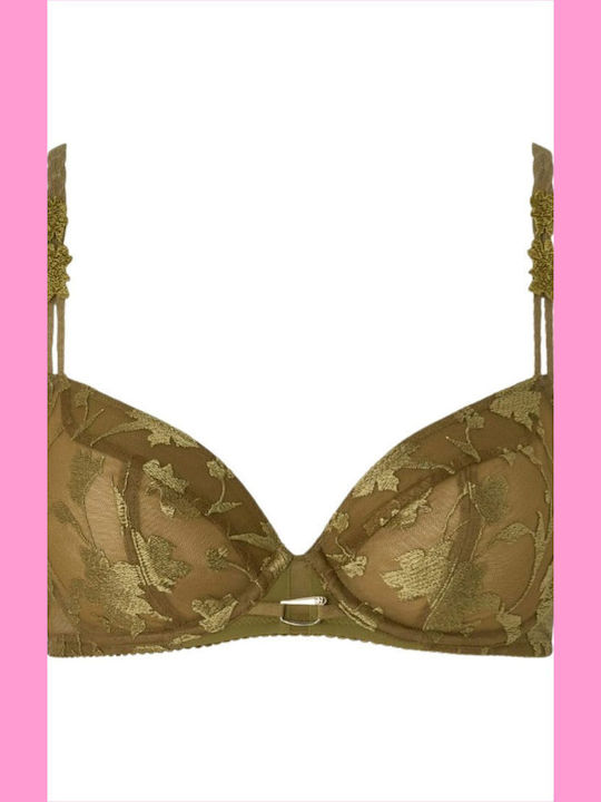 Green Bra Without Padding With Underwire