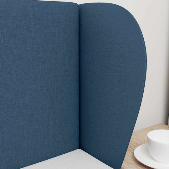vidaXL Fabric Bed Headboard Blue 40cm