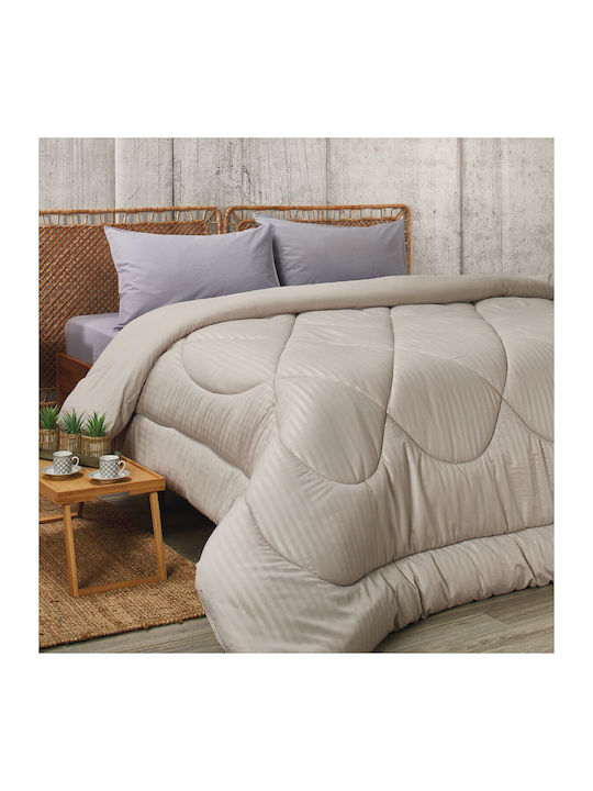 Whitegg Duvet Single with Microfiber Filling 160x220cm Παπ100 5 Beige