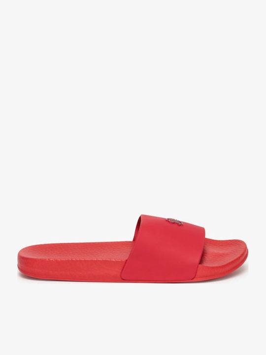 Men's Red Slides