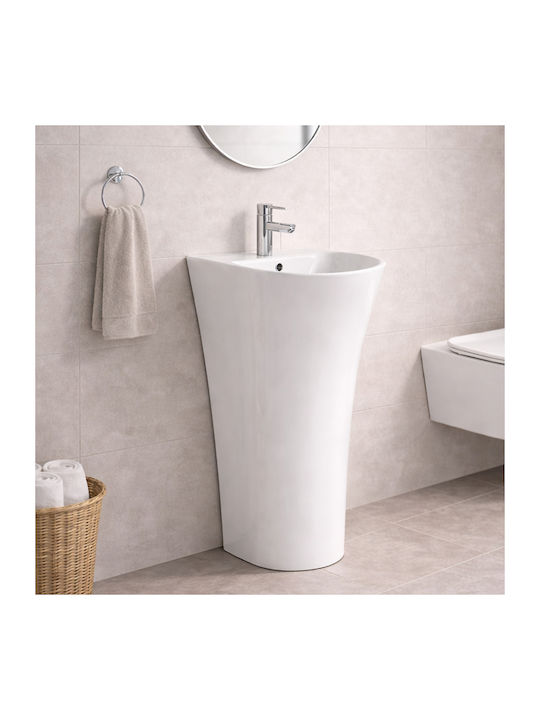 Vinci Cover Slim Chiuvetă de Podea Porțelan 48x42x83.5cm Alb