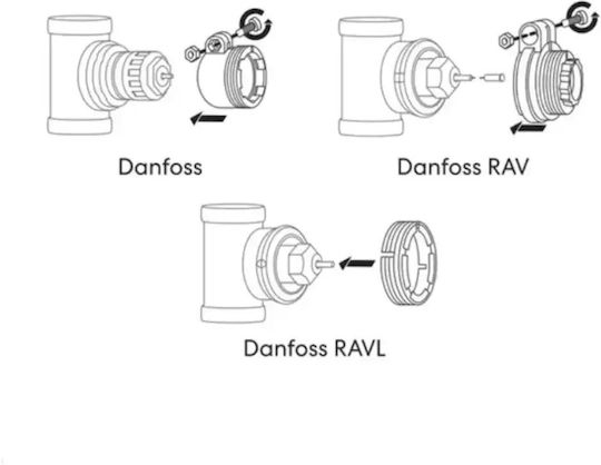 Danfoss Ra-n15 Thermostatic Valve 1/2" Angled