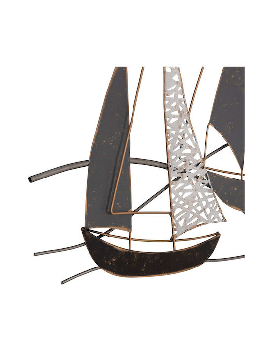 Freebox Wall Decor Anthracite White Gold Metallic 92x3x56cm
