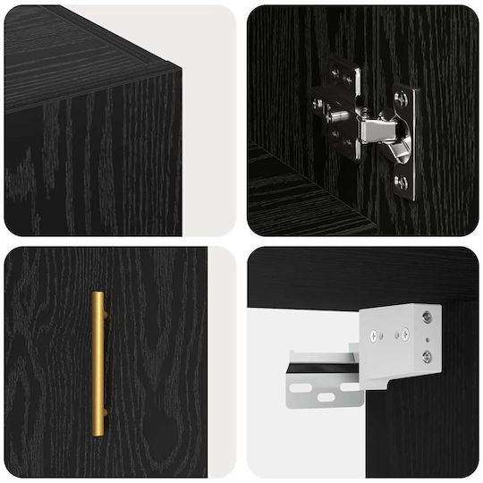 vidaXL Bathroom Cabinet L60xW31xH70cm Black