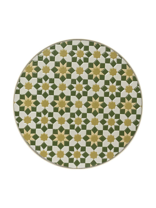Metal Auxiliary Table for Small Outdoor Spaces Cream 46x46cm