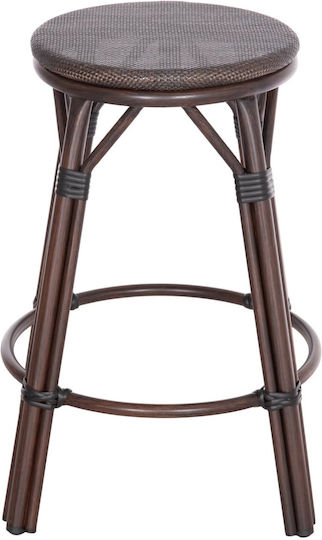 Σκαμπό Μπαρ από Αλουμίνιο Bamboo Look 43x43x65cm Σκαμπό Μπαρ από Αλουμίνιο Bamboo Look 43x43x65cm