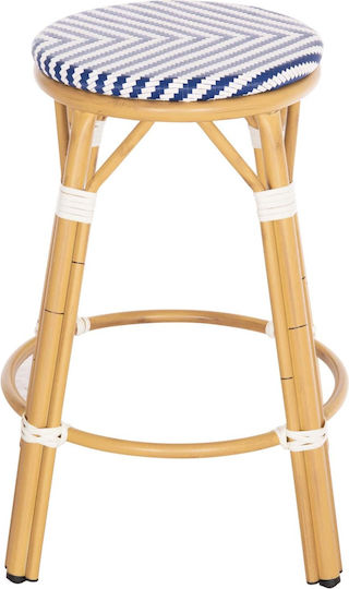 Σκαμπό Μπαρ από Αλουμίνιο Bamboo Look 43x43x65cm Σκαμπό Μπαρ από Αλουμίνιο Bamboo Look 43x43x65cm