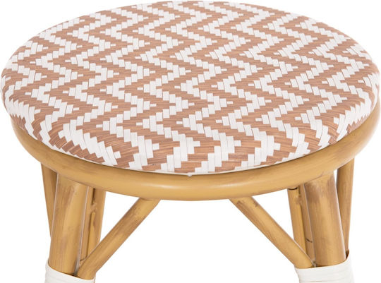 Градински Табурет Бар За Външна Употреба От Алуминий Bamboo Look Натурален 43x43x65см