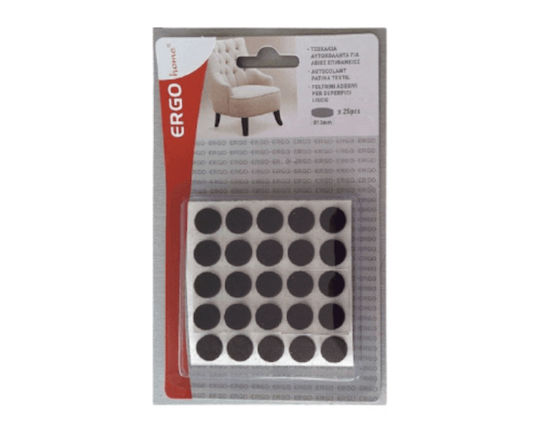 ERGOhome 570600.0001 Round Felts with Sticker 17mm 20pcs