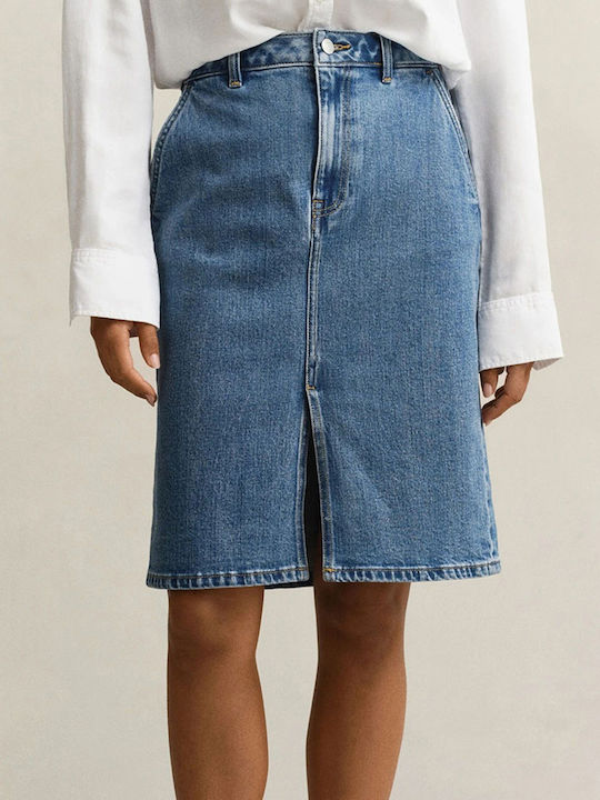 Skirt Denim Pencil Skirt Denim Blue