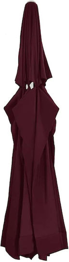 vidaXL Burgundy Replacement Umbrella Fabric 6m